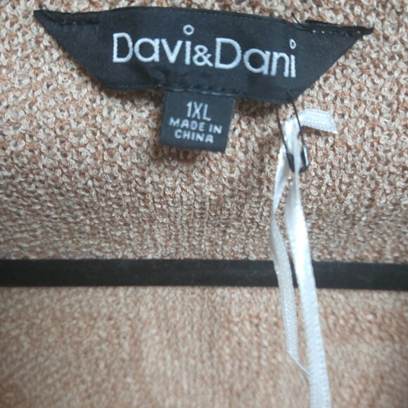 Davi & Dani Boho Fringe Open Cardigan | Geometric Southwestern Pattern | 1XL - Picture 3 of 5